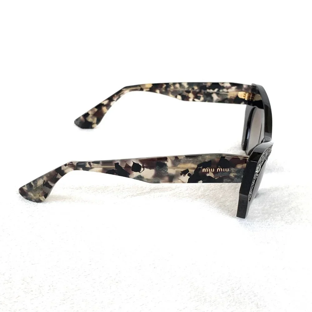 NWOT Miu Miu Rasoir Rhinestone Cat Eye Sunglasses